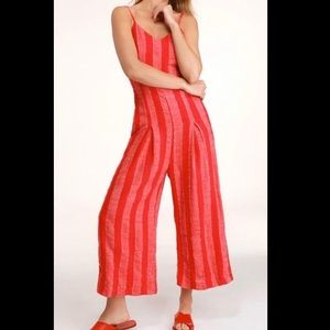 Red Boho Lulus Jumpsuit